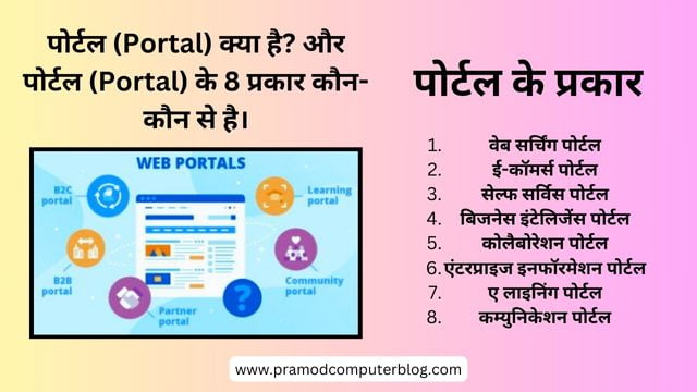 पोर्टल (Portal) क्या है? और पोर्टल (Portal) के 8 प्रकार कौन-कौन से है।