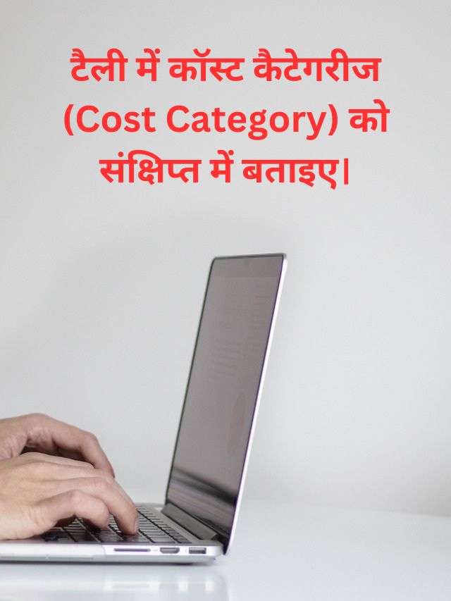 टैली में कॉस्ट कैटेगरीज (Cost Category) को संक्षिप्त में बताइए।