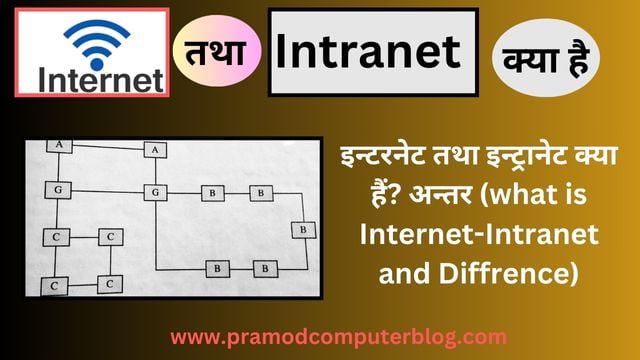 इन्टरनेट तथा इन्ट्रानेट क्या हैं अन्तर (what is Internet-Intranet and Diffrence)